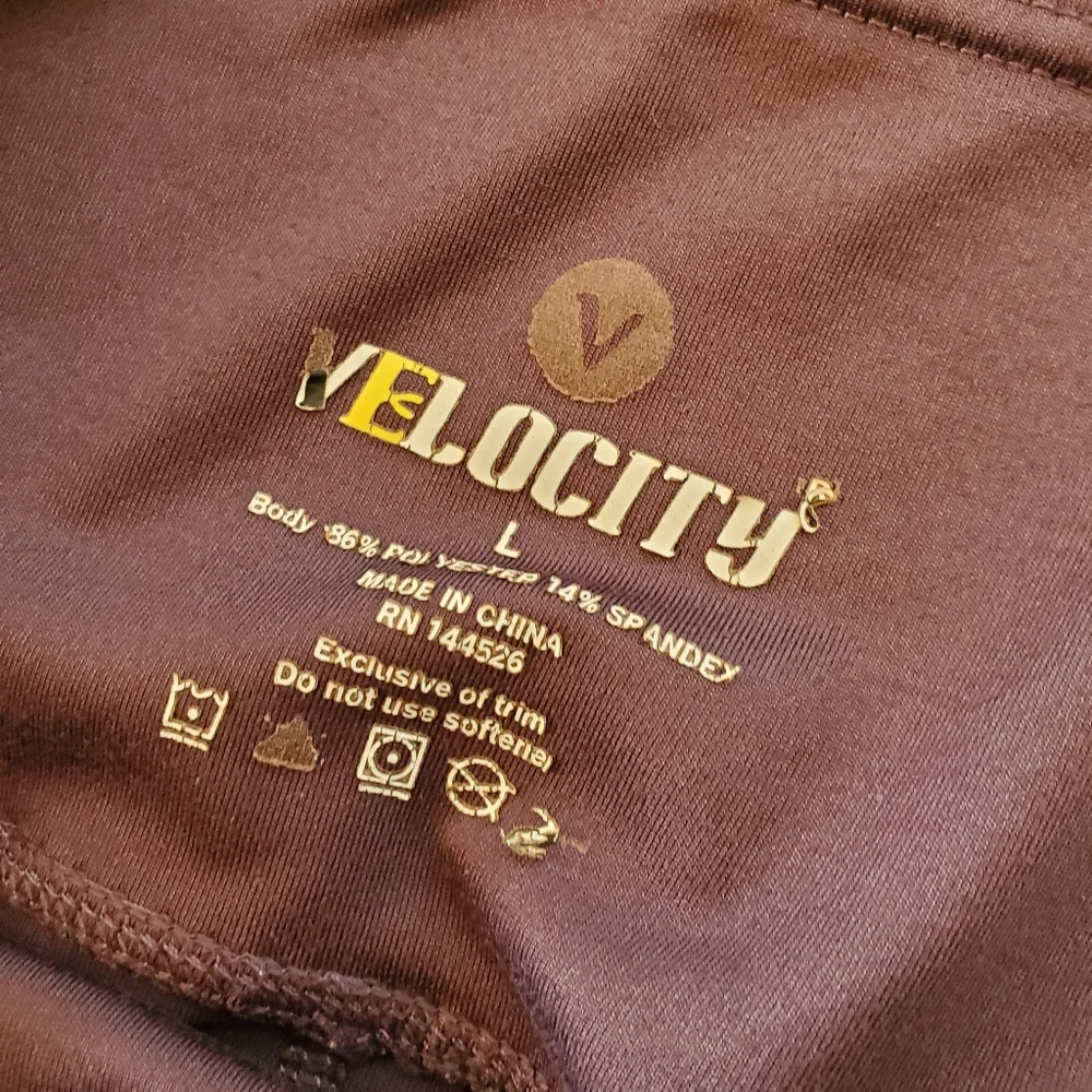 Velocity Leggings Size Large Eggplant Cropped - Picture 4 of 4